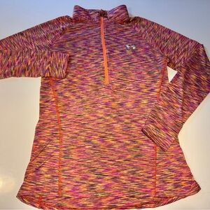 Under Armour Pink Multi-Color Space-Dye Half-Zip Pullover